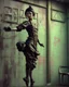 Placeholder: an arafed graffiti japanese dancer on the wall of a building, rolands zilvinskis 3d render art, dystopian grunge, trending on unsplash, steam punk grafitti, hyper realistic digital art, sticker art, disco elysium style, pexels, neoexpressionist, behance art, gritty background, solarpunk, oilpunk, unsplash transparent, to be or not to be, scrap metal on workbenches, infinite regression, interconnected human lifeforms, symbolic mural, album cover artwork, (((heavy whimsical))) vibes