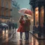 Placeholder: rainy street romantic meeting