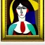 Placeholder: portrait of a woman picasso style