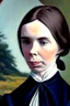 Placeholder: Young Emily Dickinson portrait by Bekir Salim, Fine Art, Art Deco, Abstract Realism, Figurative, high quality, historical