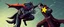 Placeholder: werewolf vs vampire cyberpunk action scene, acrobatic dodge, cape, all seen drown on isometric grid, wolf giving him the biggest jab punch with pow cartoon star marking the impact