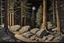 Placeholder: Night, trees, mountains, rocks, richard estes paintings