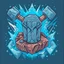 Placeholder: Mjolnir wokół niego pioruny