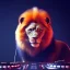 Placeholder: DJ lion, unreal 5, octane render, cinema4d, redshift render, hyper realistic, cenematic, vibrancy, synthwave, retouch, centered, dynamic lighting, dramatic lighting, 4k, highly detailed, attractive beautiful, realistic, epic composition, holographic,