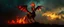 Placeholder: Nabraxas fire and darkness Haiti dragon with rooster head and serpent legs as a vision of the beginning of awakening within a dream of paint color and time