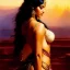 Placeholder: Drawing of beautiful face,busty Dejah Thoris,sweet stare,Mars,desert,minimal ancient armor, balanciaga fashion clothe painting by gaston bussiere, greg rutkowski, yoji shinkawa, yoshitaka amano, tsutomu nihei, donato giancola, tim hildebrandt, oil on canvas, cinematic composition, extreme detail,fit full head inside picture,16k