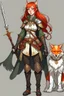 Placeholder: Teenaged Female Red haired kitsune paladin