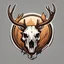 Placeholder: deer skull logo cartoon side view