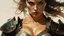 Placeholder: portrait of a Woman Warrior, angry, hand Fist :: Robert McGinnis + Jeremy Mann + Karn Griffiths, clear contours, clear lines, detail, fine rendering, high resolution, 64K, photorealism, precise focus,