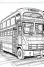 Placeholder: create outline realistic clear bus, low details, white background for my coloring book