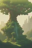 Placeholder: a pixel tree that sprouts in the shape of a goddess