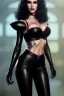 Placeholder: painting of lisa ann as evil queen in black leather pants, , leather, angry, stern look, volumetric lighting, particales,highly detailed,cinematic, deep colours,8, highly detailed, digital painting, artstation, concept art, smooth, sharp focus,