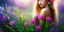 Placeholder: bright fairy, beautiful portrait, flowery landscape