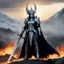Placeholder: [very impressive high res masterpiece in Kodak Eastman 5247, scene by László Krasznahorkai] The lich-queen githyanki wizard stands on the hill with her silver skin, gleaming armor, and razor-sharp flaming sword. her fierce and cunning psionics powers, hailing from the Astral Plane, she Githyanki lich-queen strikes fear into the hearts of her enemies on the battle with her piercing, lava-like eyes. She is Born Ready