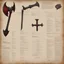 Placeholder: ConceptSheet: A document showing a super powerful demonic double axe of incomprehensible power.