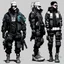Placeholder: Cyberpunk techwear rough concepts by Andy Warhol