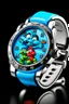 Placeholder: ""Imagine a Smurf Watch designed for the fashion-forward Smurfs, incorporating vibrant colors and intricate details, with each Smurf character depicted in a unique pose on the watch face."