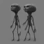 Placeholder: full length alien clean art NFT, blender 3d