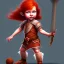 Placeholder: Full body Red hair halfling girl