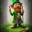 Placeholder: Ultra detailed fullbody of leprechaun with smoking pipe and shamrock,old,fat,extremely detailed digital, human,painting,detailed eyes, extremely detailed face ,perfectly centered image, perfect composition, rim light, beautiful lighting,masterpiece,8k, stunning scene, raytracing, anatomically correct,, in the style of Dysney and pixar,smile