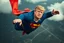 Placeholder: a thoroughly confused, frail, elderly and obese donald trump flying through the air dressed as superman