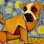 Placeholder: dogs and waffles picasso mixed with van gogh