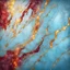 Placeholder: Hyper Realistic Light-Blue & Golden-marble-background with glowing-embers & maroon-scratch-marks vignette-effect