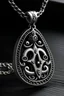 Placeholder: gothic silver neck pendant with clearly readable number 60