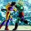 Placeholder: Fight scene between cell and goku