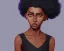 Placeholder: Portrait of a dark skinned 9 year old witch girl with afro hair by Nick Harris