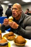 Placeholder: The rock eating chicken nuggets