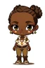 Placeholder: african american chibi small waist