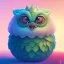 Placeholder: clean art of a cute fantasy creature made of segments of stone, soft lighting, soft pastel gradients, high definition