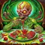 Placeholder: Hunger and putrescence, neo surrealism, by Max Masnyy, fantastical splash art, alcohol oil painting, color pop, sinister but beautiful.