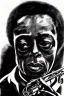 Placeholder: Miles Davis portrait, 8k resolution, detailed skin, detailed hair, r_drawings_rene, scribble, scribble drawing, scribble art, deviantart, rdrawings25