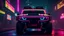 Placeholder: Hummer ultimate Street tuning Mansory Cyberpunk 2077 neon Style Front View, Super Detailed, desktop wallpaper, 4K