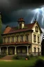 Placeholder: and old rich house with thunder outside