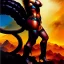 Placeholder: portrait oil on canvas,beautiful busty Female Warrior riding a Gigantic Panther, minimal armor,comic book cover, mystical colors,insanely detailed,realistic,intrincate detail,crystal clear eyes,perfectly drawn face, 16k resolution, masterpiece,Simon Bisley,Frank Frazetta,Alex Horley,ARTHUR ADAMS