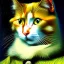 Placeholder: Portrait of a cat by Van Gogh