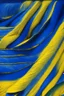 Placeholder: image woven from blue silk and yellow velvet strips