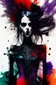 Placeholder: Explosive abstract image of a gothic girl