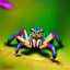 Placeholder: close up on yoga beauty riding spider, bright eyes, in underground wonderland, cards, lizard court