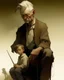 Placeholder: old man, young boy, Alex Maleev , Arthur Rackham, Maxfield Parrish, Andrew Newell Wyeth, Edward Hopper, Yves Tanguy, Alphonse Mucha