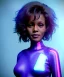 Placeholder: Artist, young Whitney Houston, android woman, sweet, clean skin, short hair, circuits, ghost in the shell, latex coat, feather, cyber punk, neon, bamboo, blood, portrait, studio photo, unreal engine 5, soft color, 16 bit, god lights, ray tracing, RTX, lumen lighting, ultra deatail, volumetric lighting, 3d, finely drawn, hd.