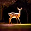 Placeholder: full body of a bald adult white tail deer, proud, chest out, tail upward, on flat background, in the style of 'My Little Pony' and Bambi, fantastic lighting, no spots