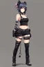 Placeholder: Anime girl junkPunk, full body,