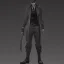 Placeholder: tall brutal man, steampunk, sin city style