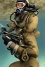 Placeholder: diver like a solder,with the gun,hi quality detail,hi quality textures,cinematic,realistic,aggressive,cosmic