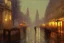 Placeholder: London street, style John Atkinson Grimshaw