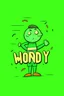 Placeholder: Style: Flat illustration with bold outlines Mood: Playful and joyful Lighting: Even and bright Text: "Monday" T-shirt design graphic, vector, contour, green background)